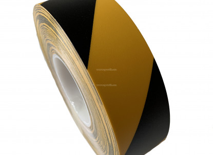 Маркировочная лента для пола PermaLean Heskins черно-желтая 50 мм H6905D фото